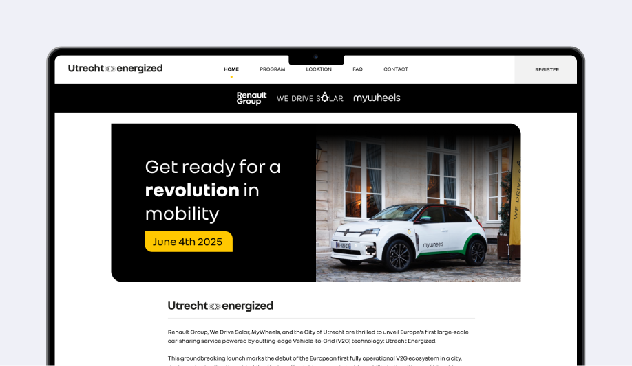 automotive event website voor de Renault 5