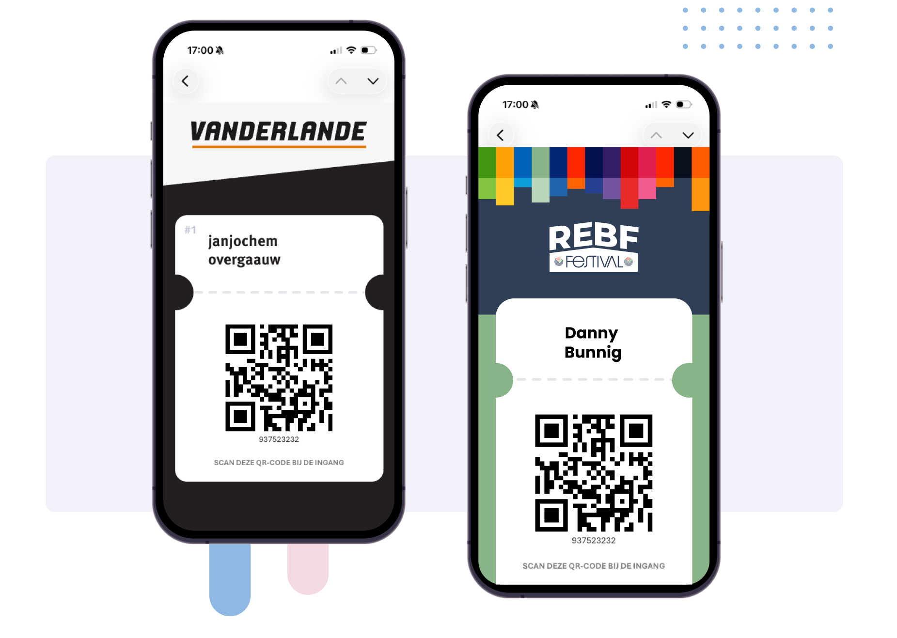 voorbeeld event app met e-ticket