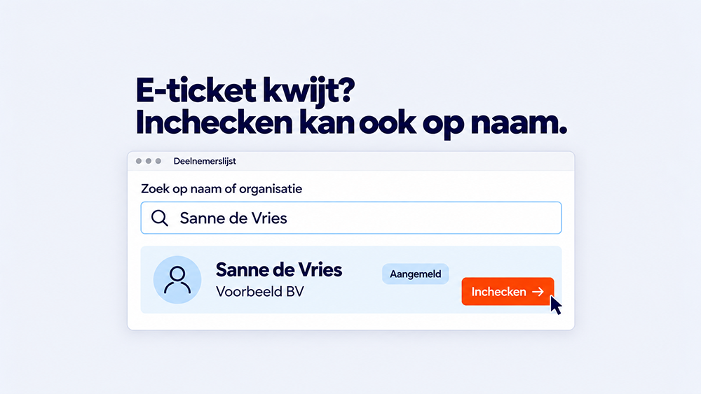 deelnemer inchecken op naam
