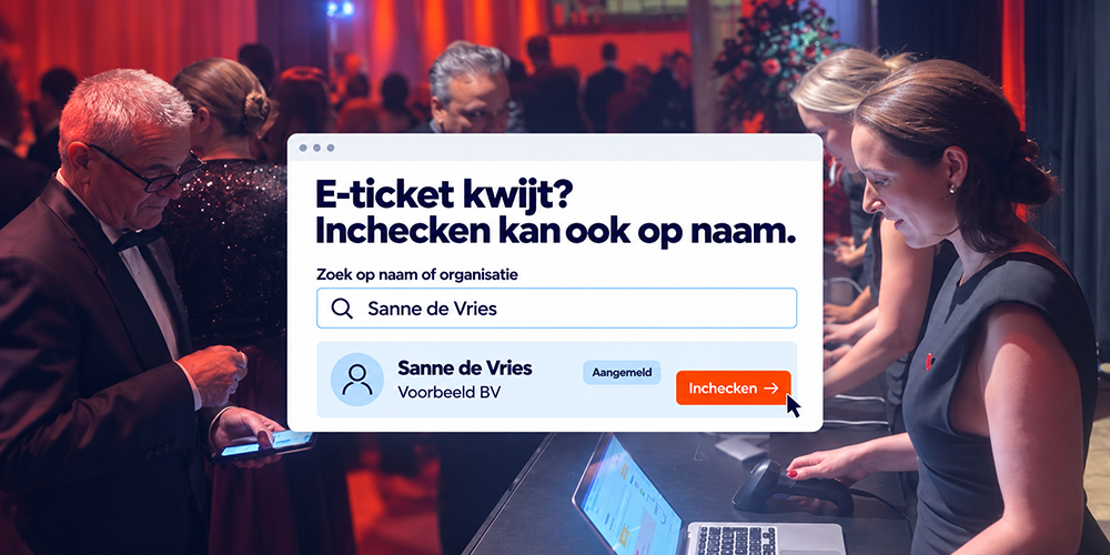 deelnemer inchecken op naam