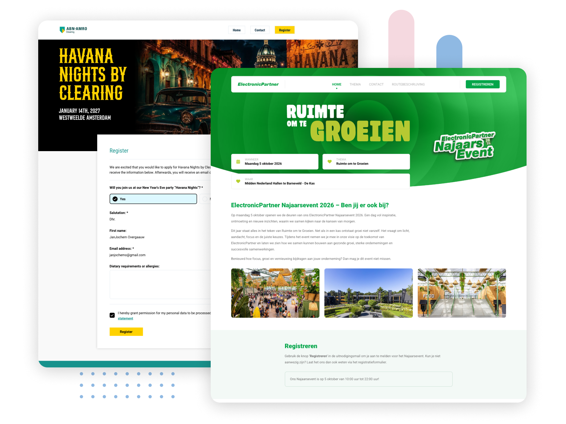 example of event websites