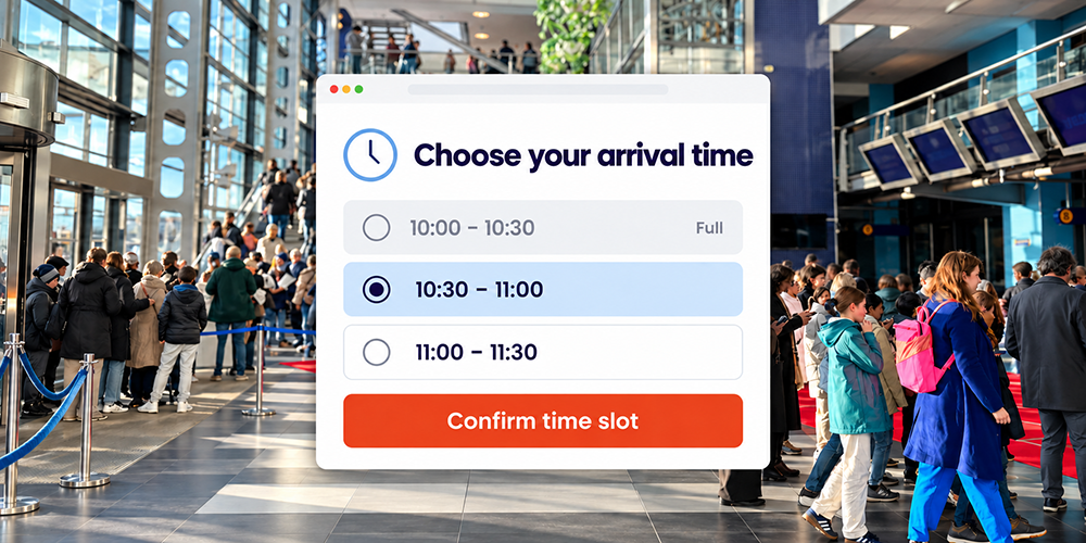 Example of a form with time slot selection