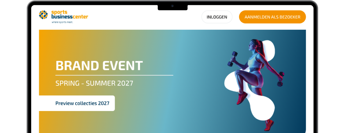 MacBook mockup van de sbc registratiewebsite