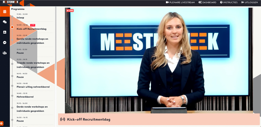 De livestream is begonnen