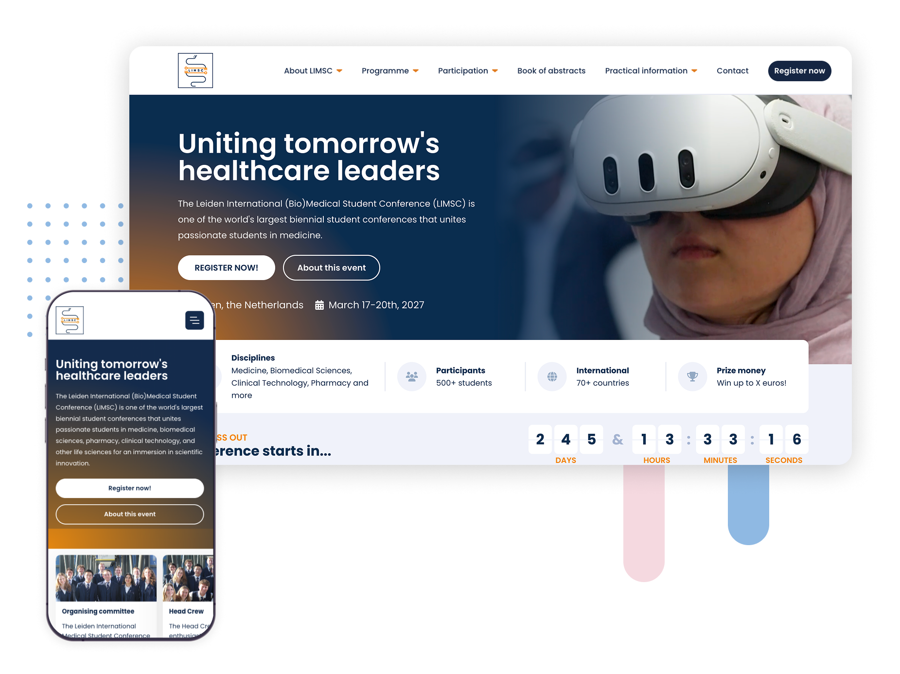 voorbeeld van een evenement registratie platform