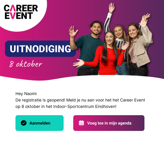 Voorbeeld van een Save the Date mailing