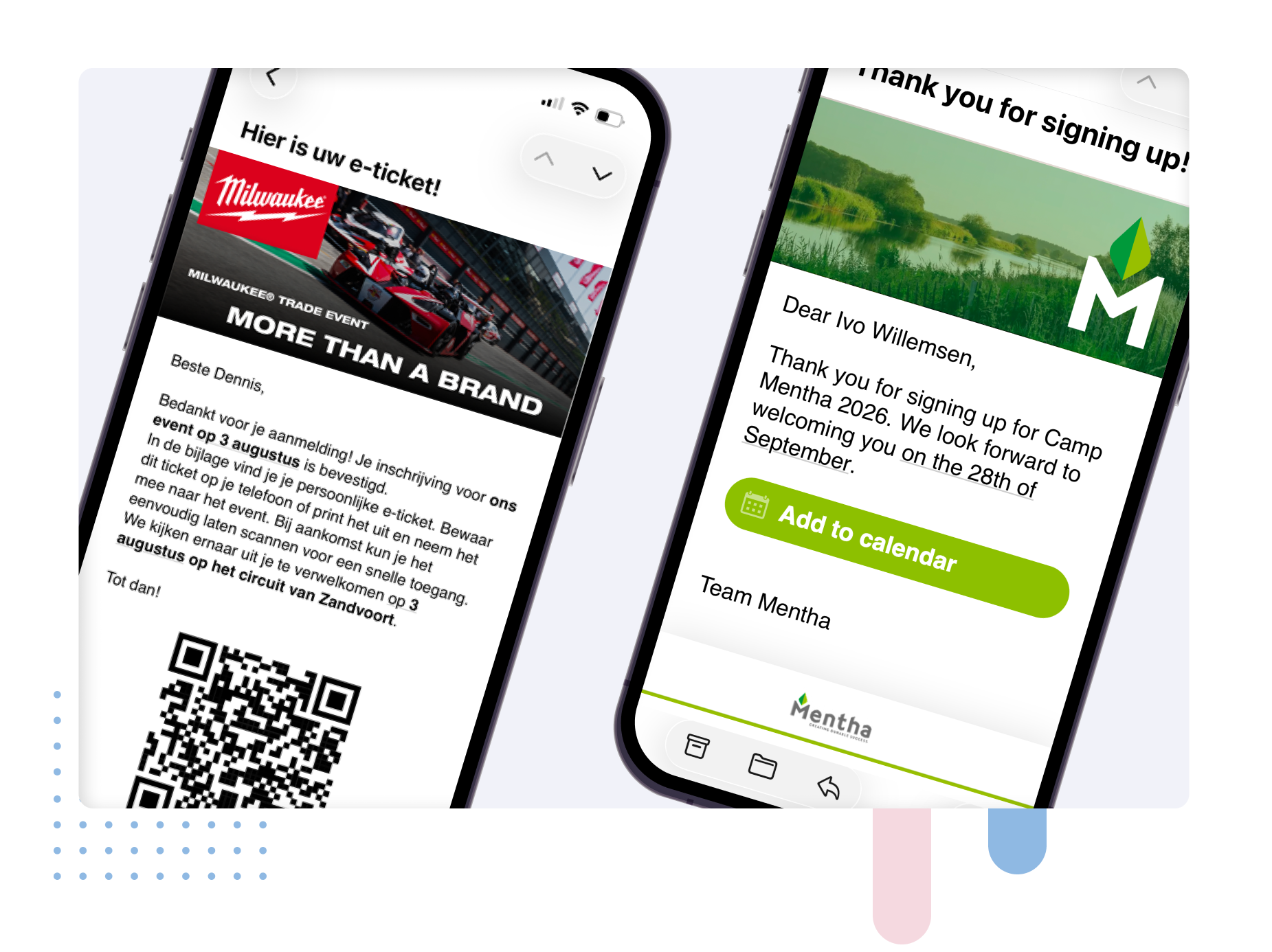 voorbeeld van een evenement registratie platform