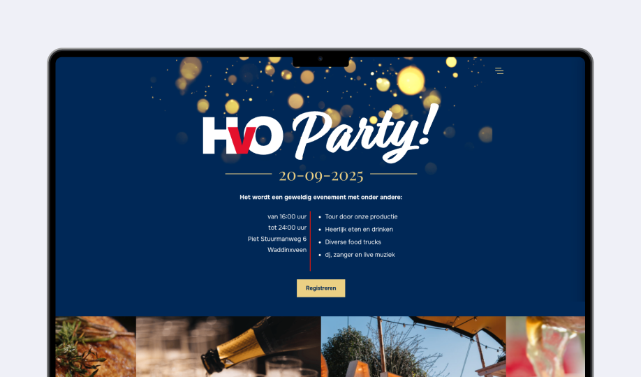 personeels event website voor hvo